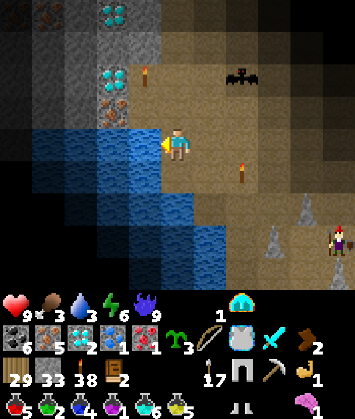Craftax environment showing JAX-accelerated implementation