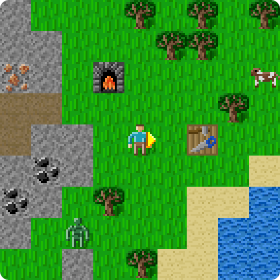 Crafter open-world survival environment