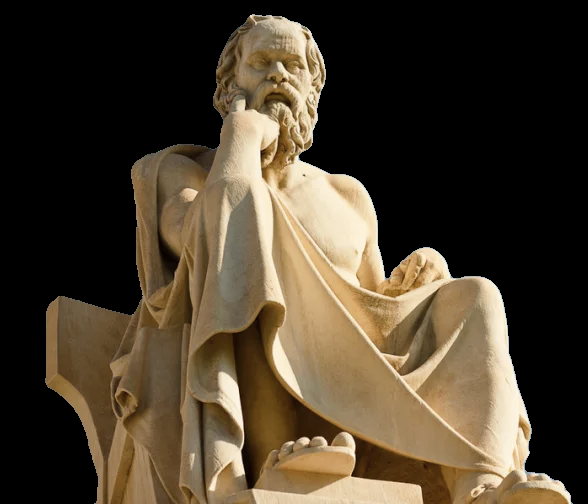 Statue of Socrates in contemplation